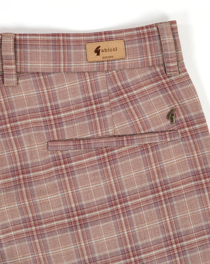 Gabicci Vintage Murphy Check Shorts Walnuss