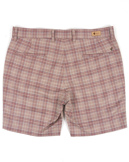 Gabicci Vintage Murphy Check Shorts Walnuss