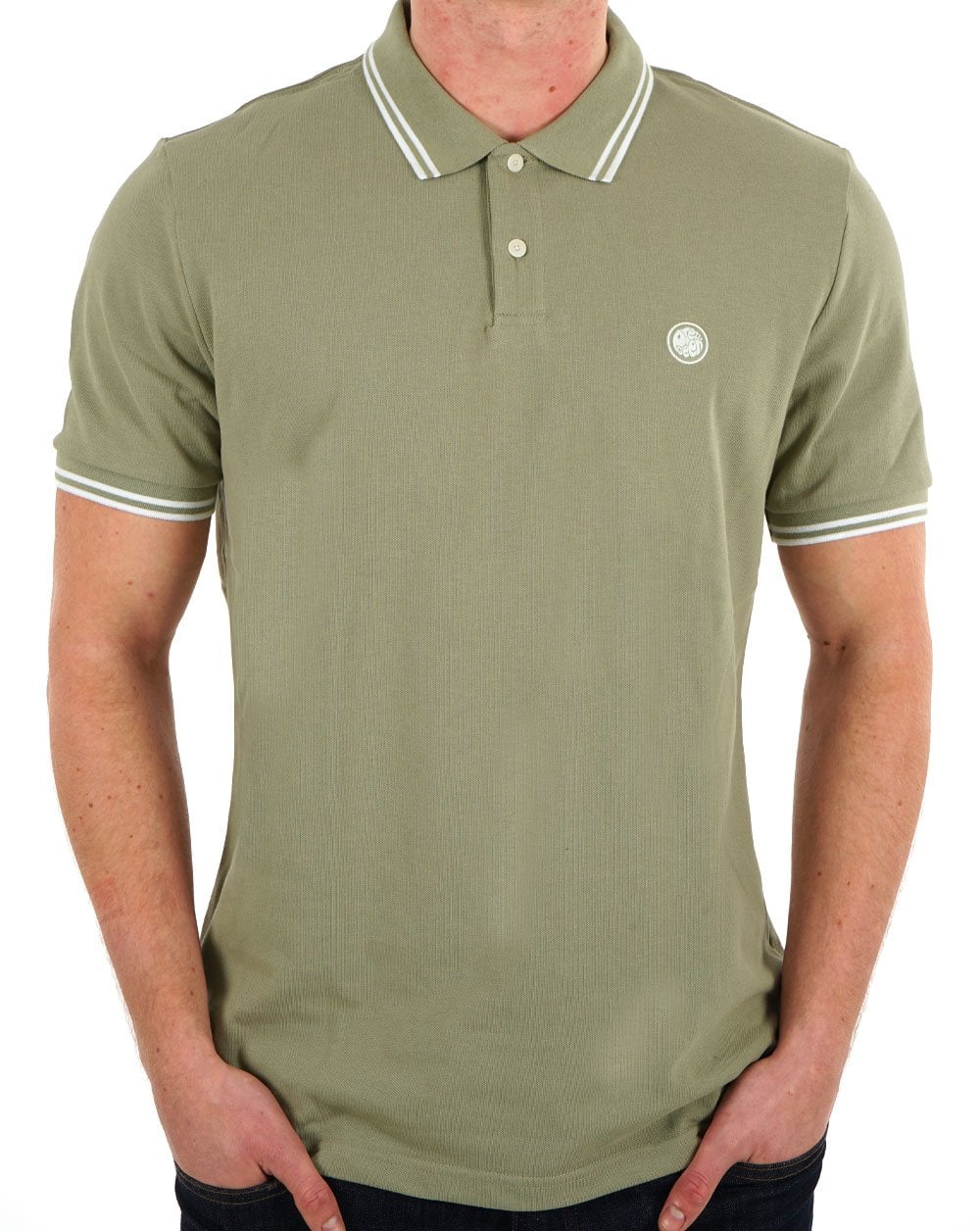 Pretty Green – Barton – Poloshirt in Salbeigrün