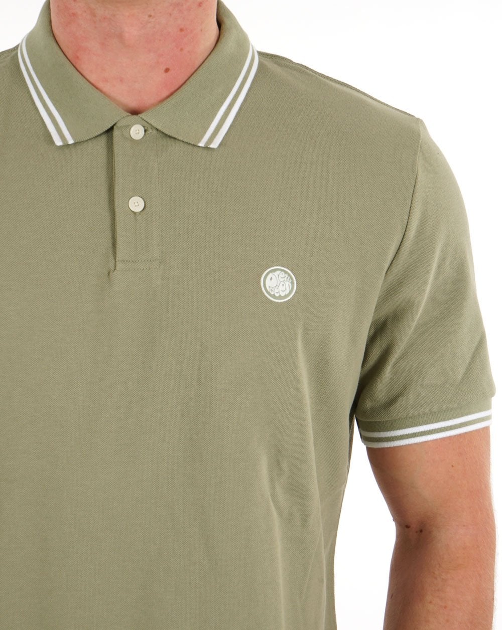 Pretty Green – Barton – Poloshirt in Salbeigrün
