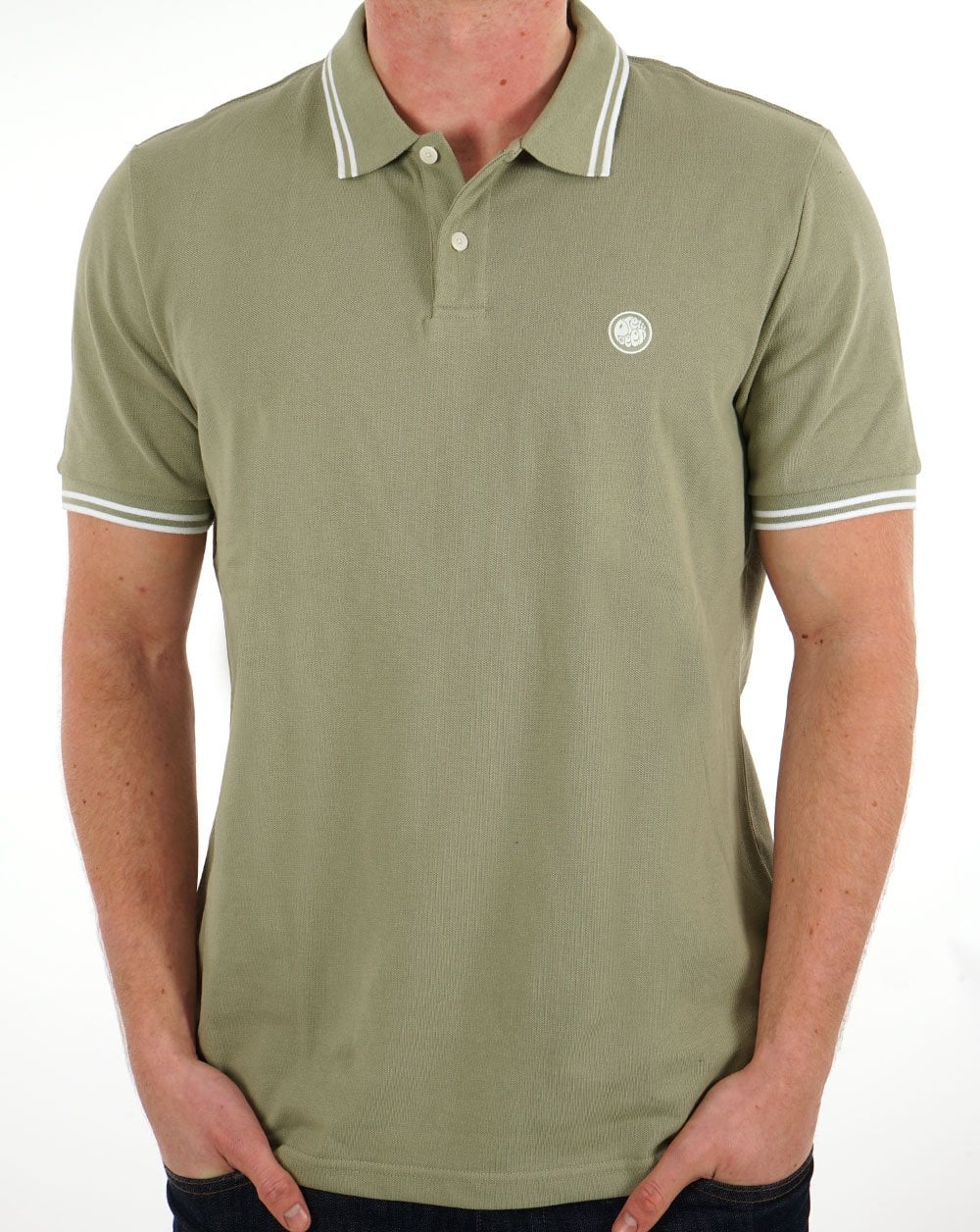 Pretty Green – Barton – Poloshirt in Salbeigrün