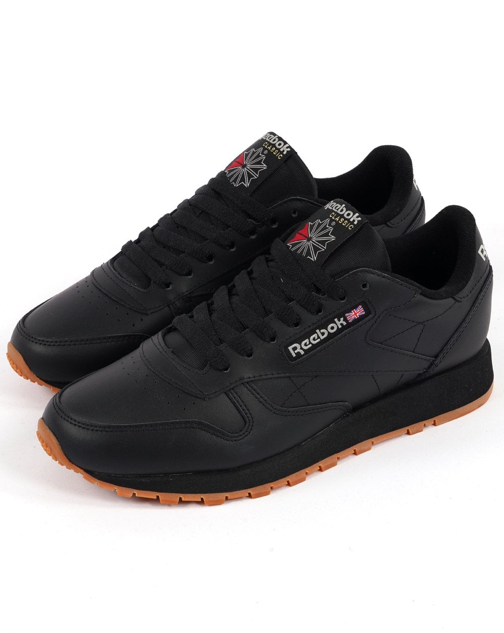 Reebok Classic Leder-Sneaker Schwarz/Gummi