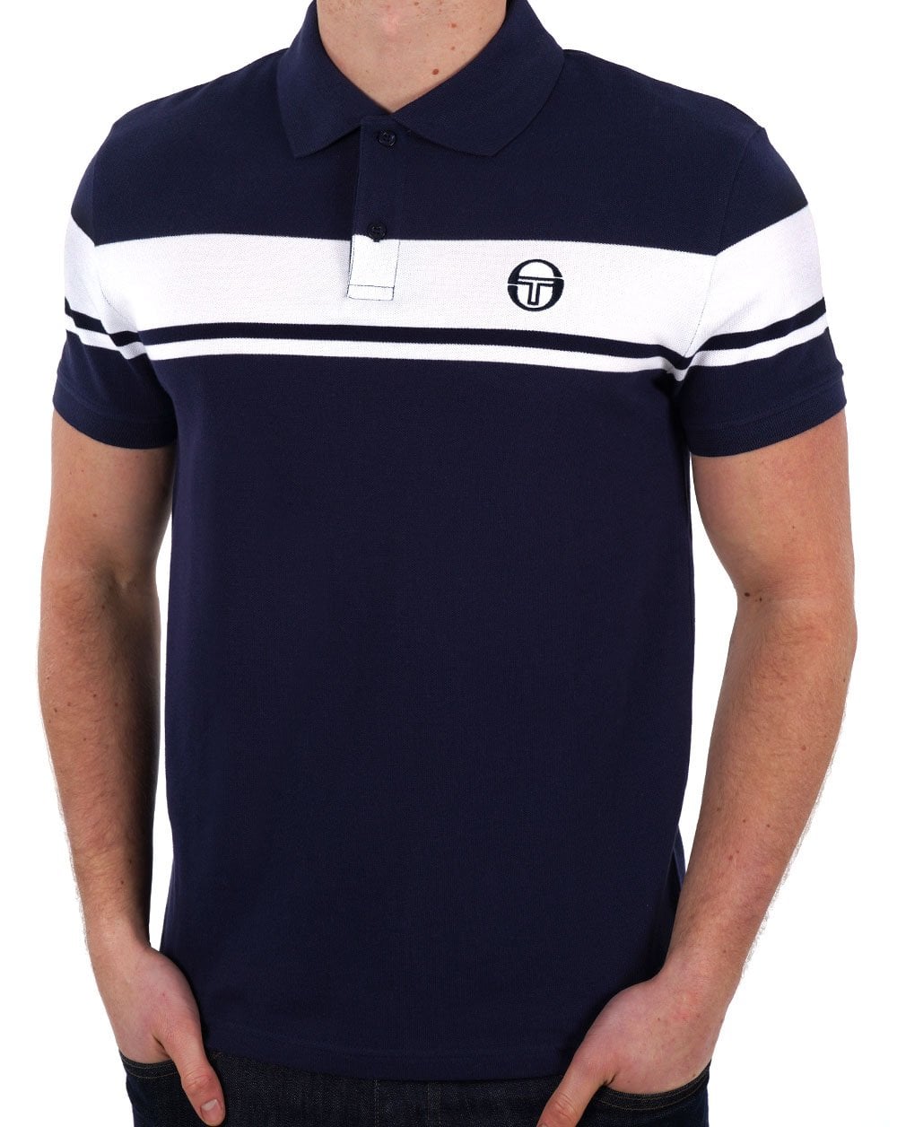Sergio Tacchini Young Line Poloshirt Marineblau/Weiß