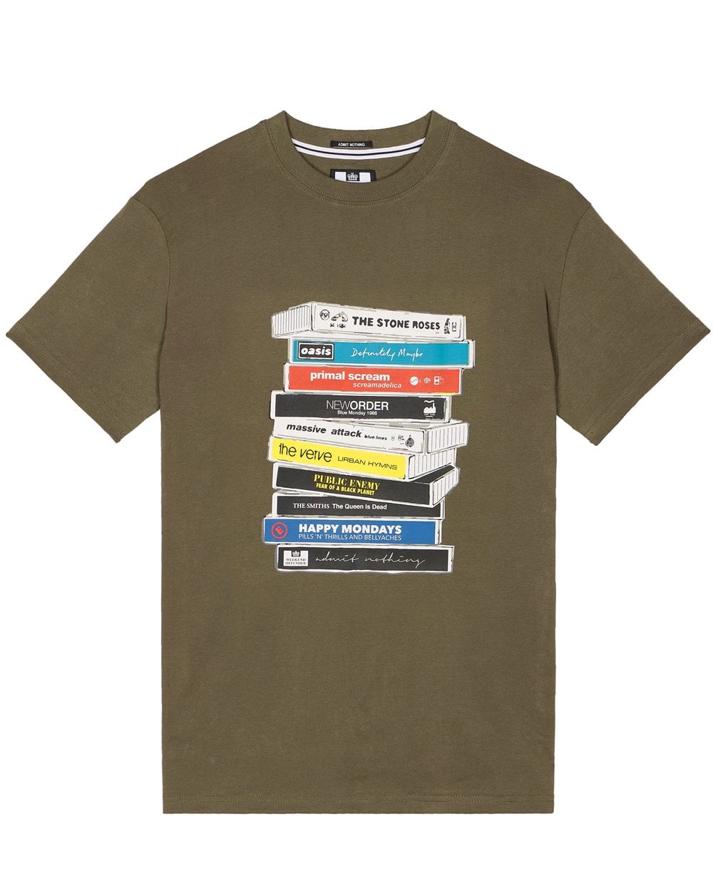 Weekend Offender Cassettes T-Shirt Khaki Grün
