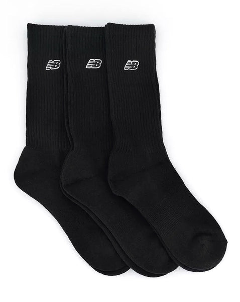 New Balance Patch Logo Sock 3 Pack Black