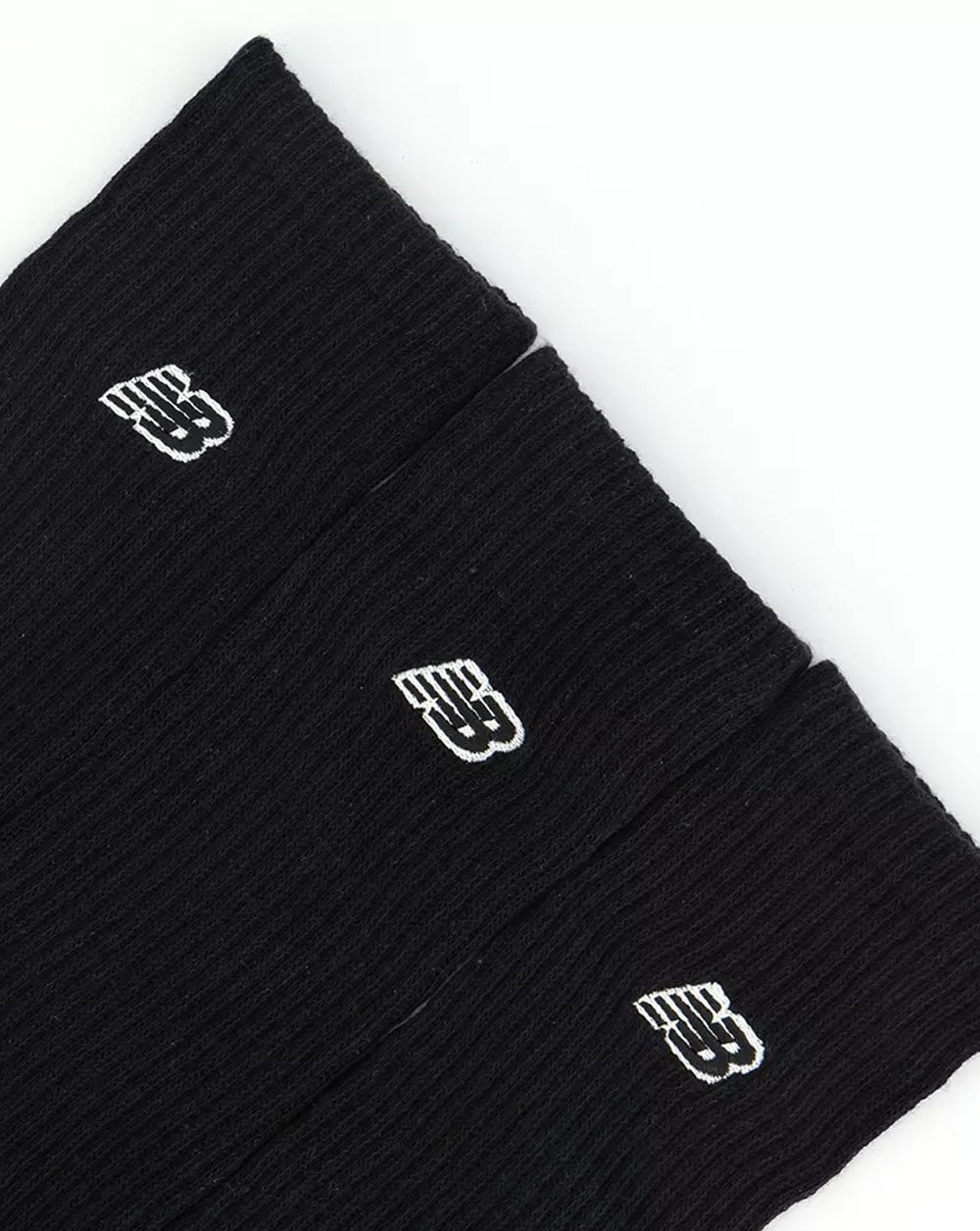 New Balance – Socken mit Logo-Patch, 3er-Pack, Schwarz