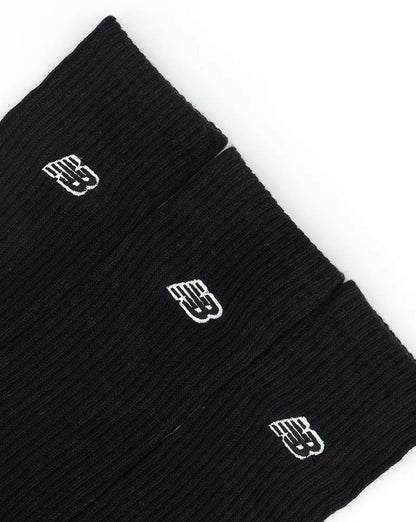 New Balance – Socken mit Logo-Patch, 3er-Pack, Schwarz