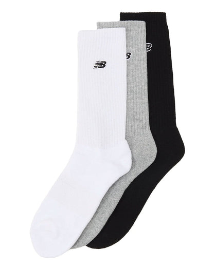 New Balance Patch Logo Socken 3er-Pack Grau/Weiß/Schwarz
