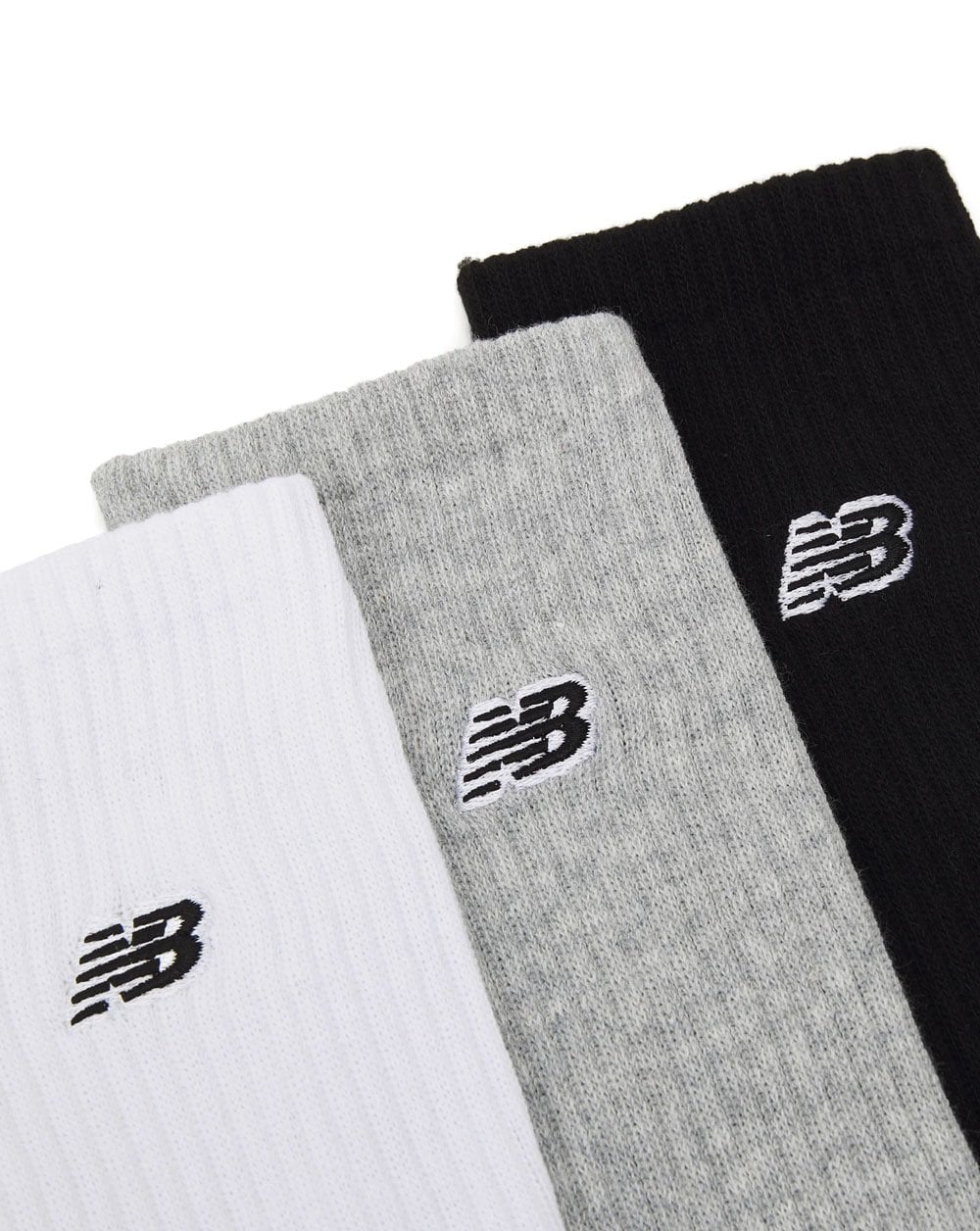 New Balance Patch Logo Socken 3er-Pack Grau/Weiß/Schwarz