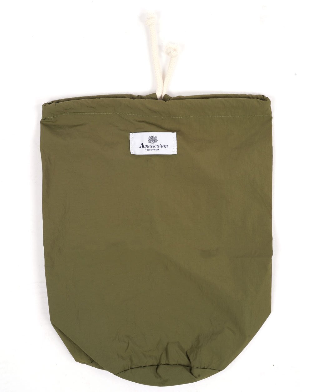 Aquascutum – Karierte Badeshorts mit Taschen in Armeegrün