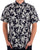 Gant Cotton Linen Palm SS Shirt Navy Blue