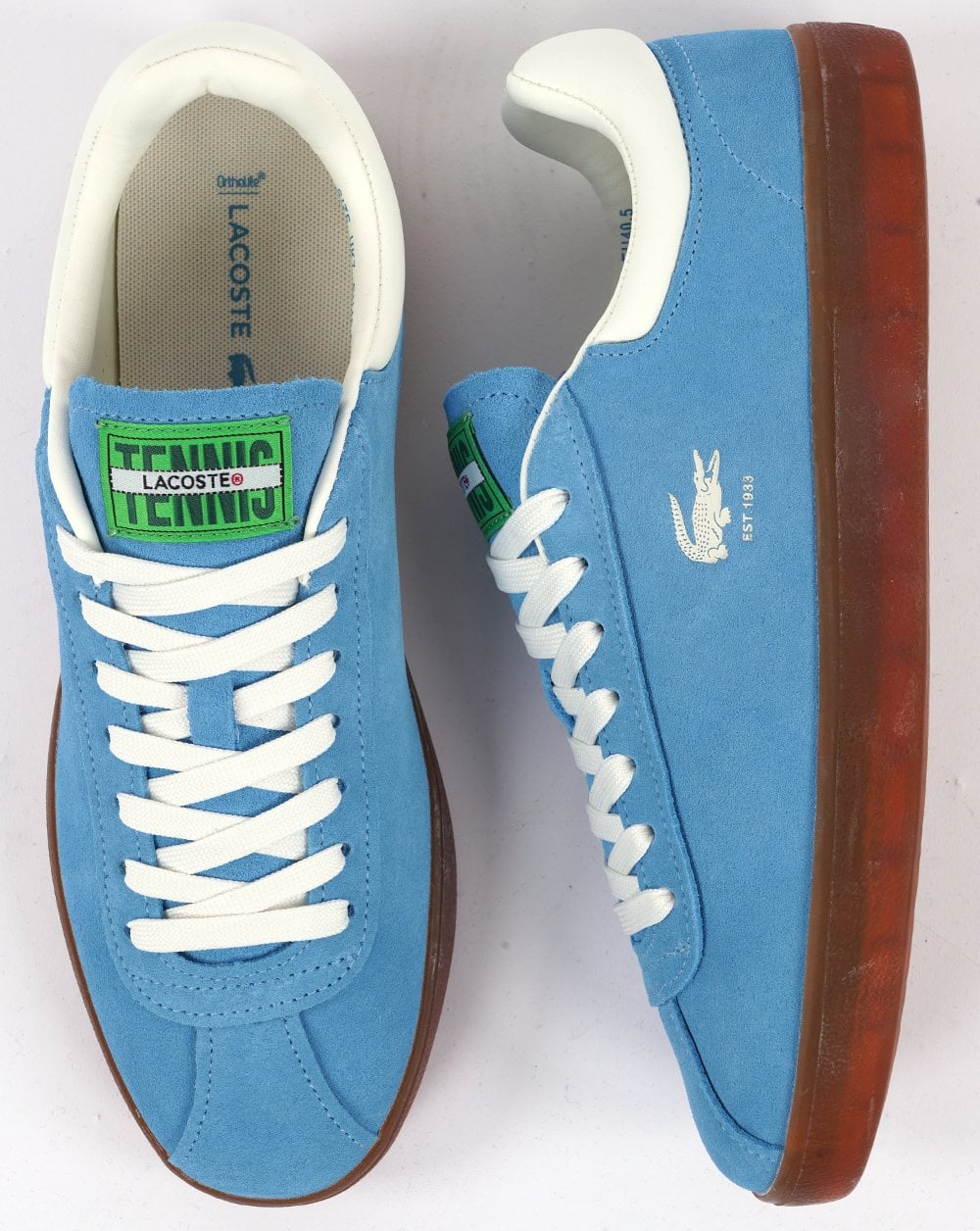 Lacoste Baseshot Wildleder-Sneaker Blau/Gummi