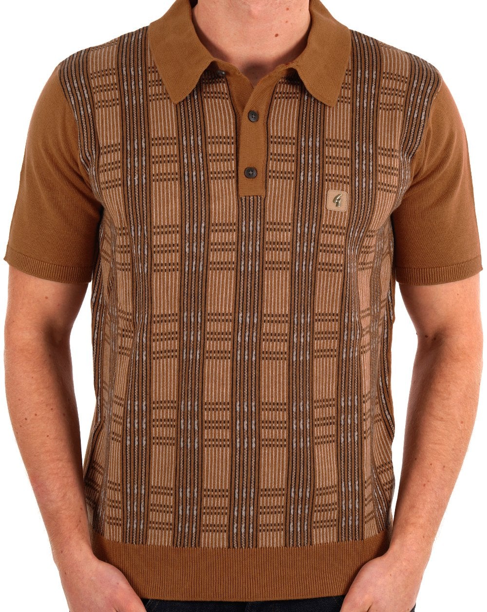 Gabicci Vintage Enrico Strickpolo Walnuss