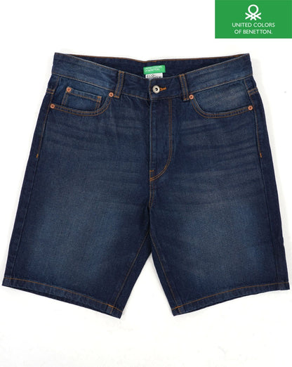 Benetton Denim Bermudashorts Dunkelblau