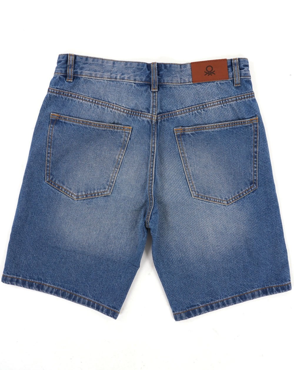 Benetton Denim Bermuda Short Helles Denimblau