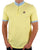Fila Vintage 1/4 Zip Polo Shirt Yellow/Sky Blue