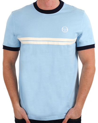 Sergio Tacchini Supermac T-Shirt Himmelblau/Marineblau