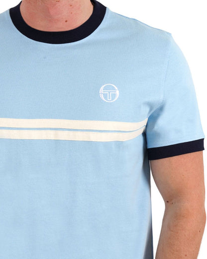 Sergio Tacchini Supermac T-Shirt Himmelblau/Marineblau
