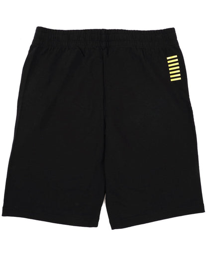 EA7 Klassische Sweatshorts Schwarz/Gold