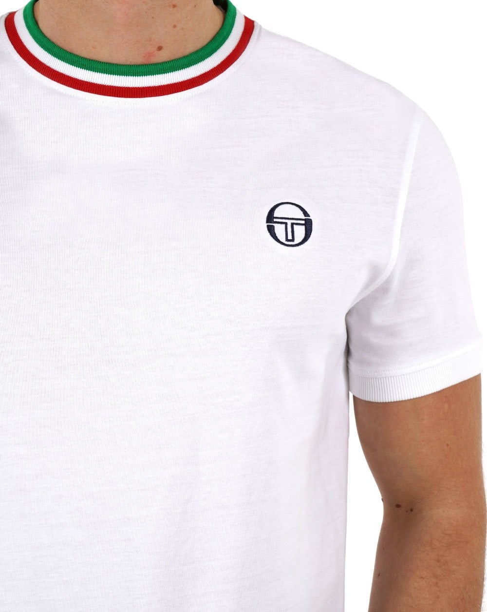 Sergio Tacchini Italia T-Shirt Weiß Grün Rot