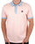 Fila Vintage Retro Piped Polo Shirt Pink/Sky Blue