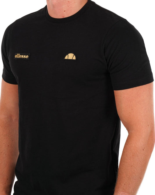 Ellesse Floran T-Shirt Schwarz Gold