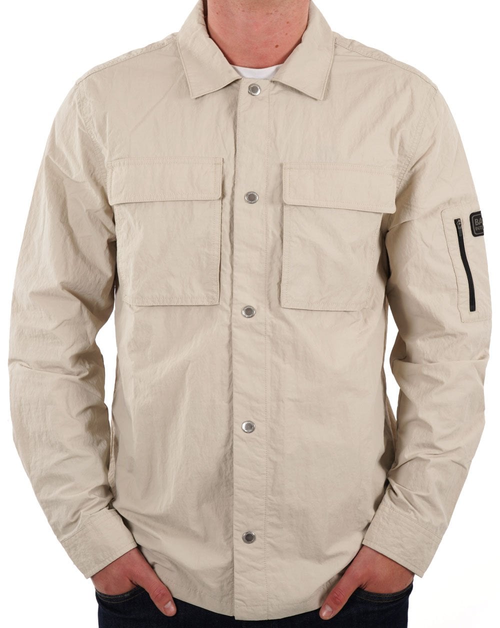 Barbour International Shutter Nylon-Überhemd Nebel