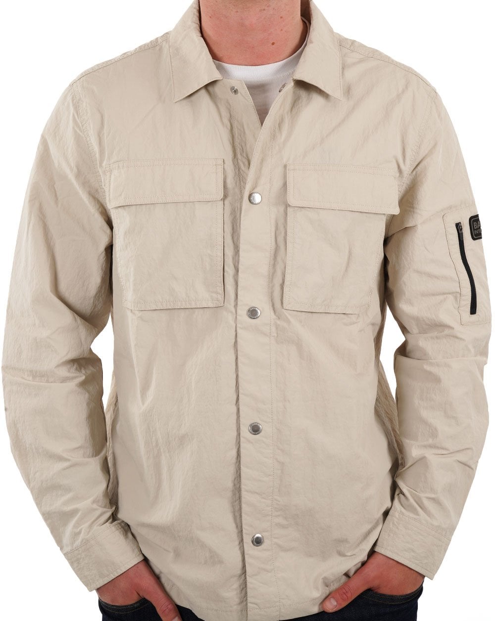 Barbour International Shutter Nylon-Überhemd Nebel