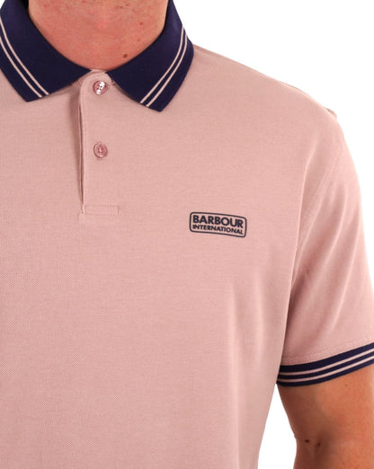 Barbour International Tracker Poloshirt Dusk Pink
