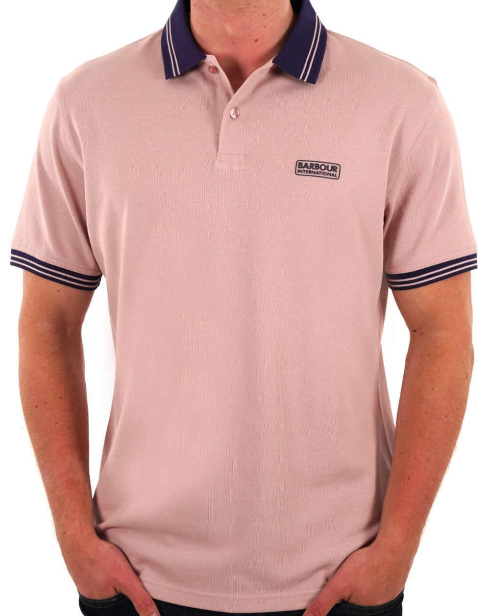 Barbour International Tracker Poloshirt Dusk Pink