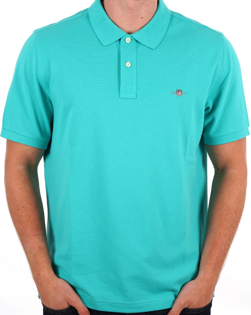 Gant Shield Pique Poloshirt Lagunenblau