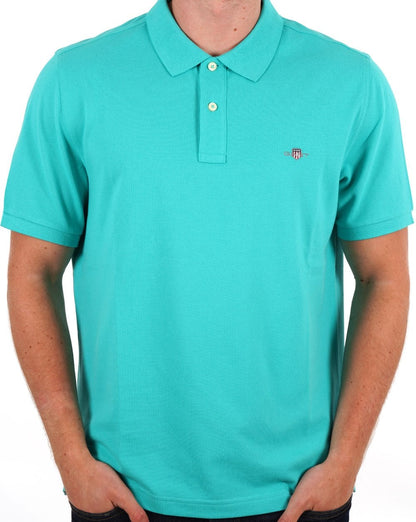 Gant Shield Pique Poloshirt Lagunenblau