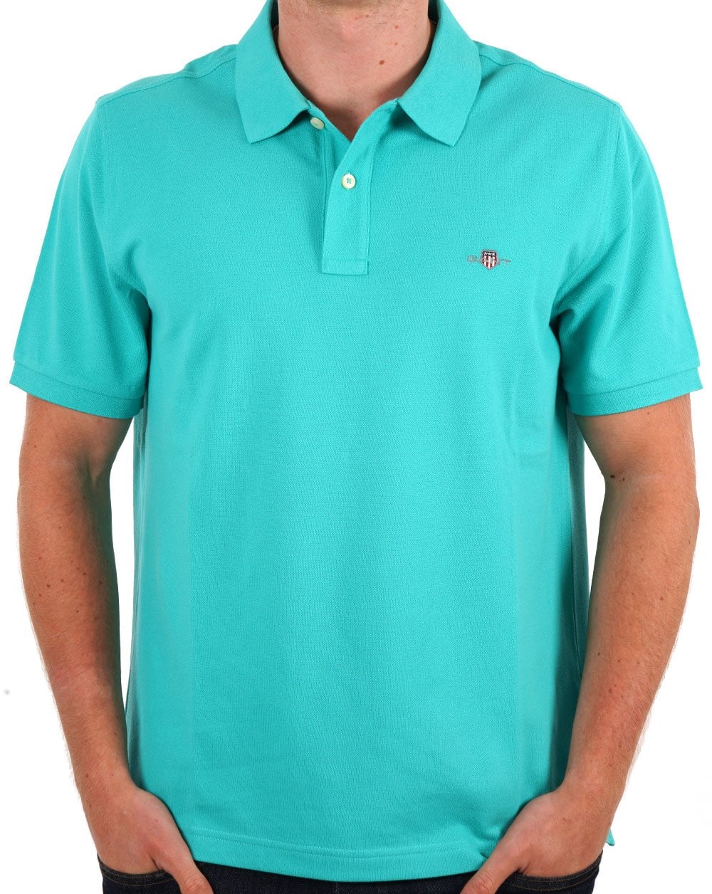 Gant Shield Pique Poloshirt Lagunenblau
