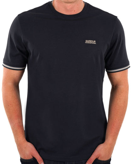 Barbour International – Torque Tipped T-Shirt in Dunkelmarineblau