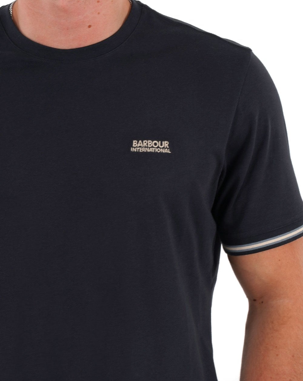 Barbour International – Torque Tipped T-Shirt in Dunkelmarineblau