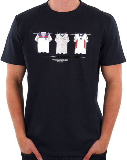 Weekend Offender England Heim-T-Shirt Marineblau