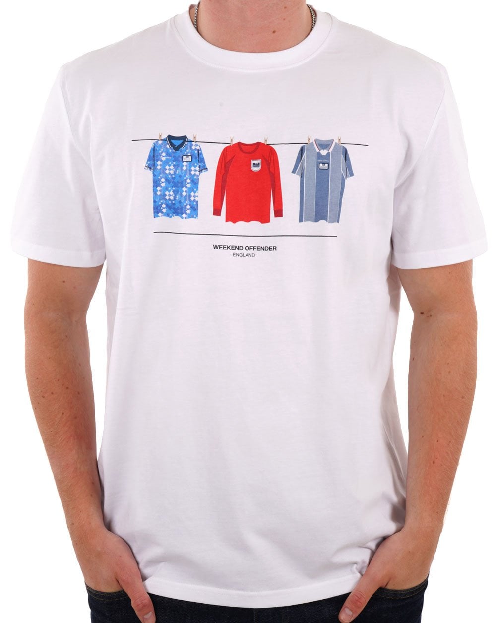 Weekend Offender England Auswärts-T-Shirt Weiß