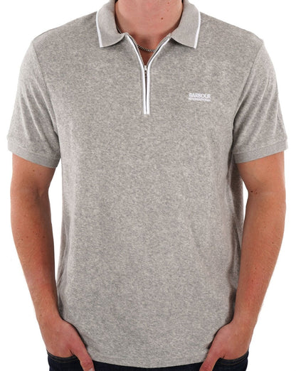 Barbour International Wilton Terry Polo Grau meliert
