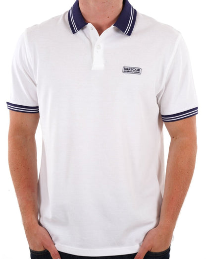 Barbour International Tracker Poloshirt Hellweiß