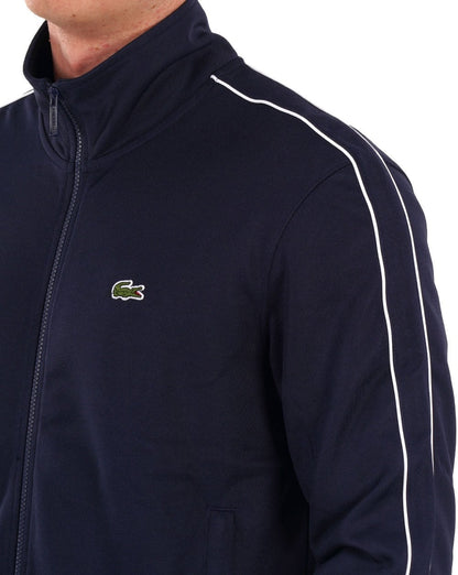 Lacoste Paris – Piqué-Trainingsjacke in Marineblau