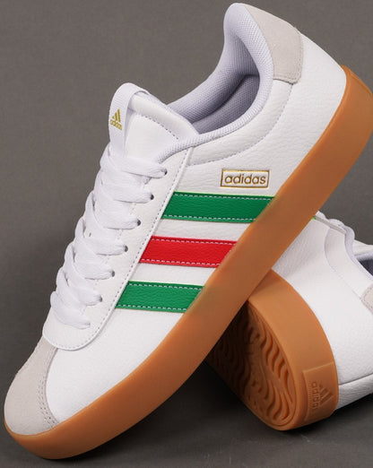 Adidas Court Sneakers Weiß Grün Rot Gummi