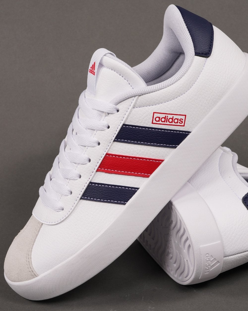 Adidas Court Sneakers Weiß Marine Rot
