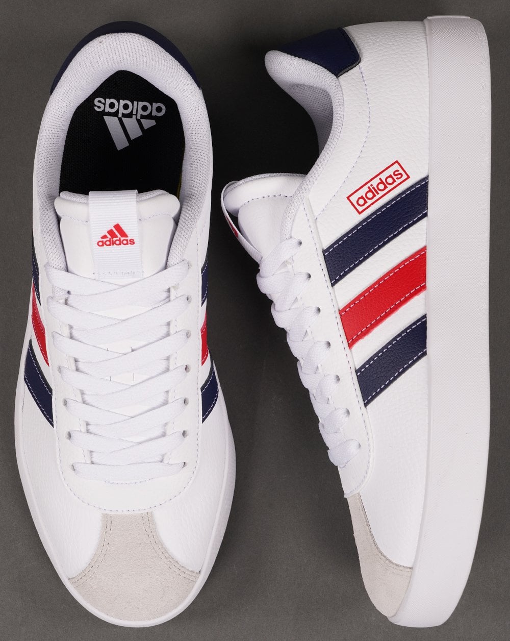 Adidas Court Trainers White Navy Red
