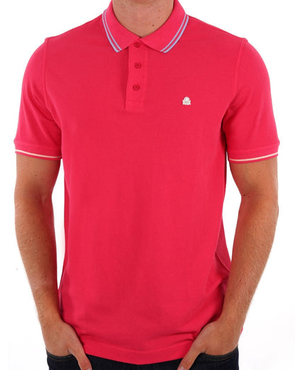 Benetton Poloshirt mit Streifen in Rosa