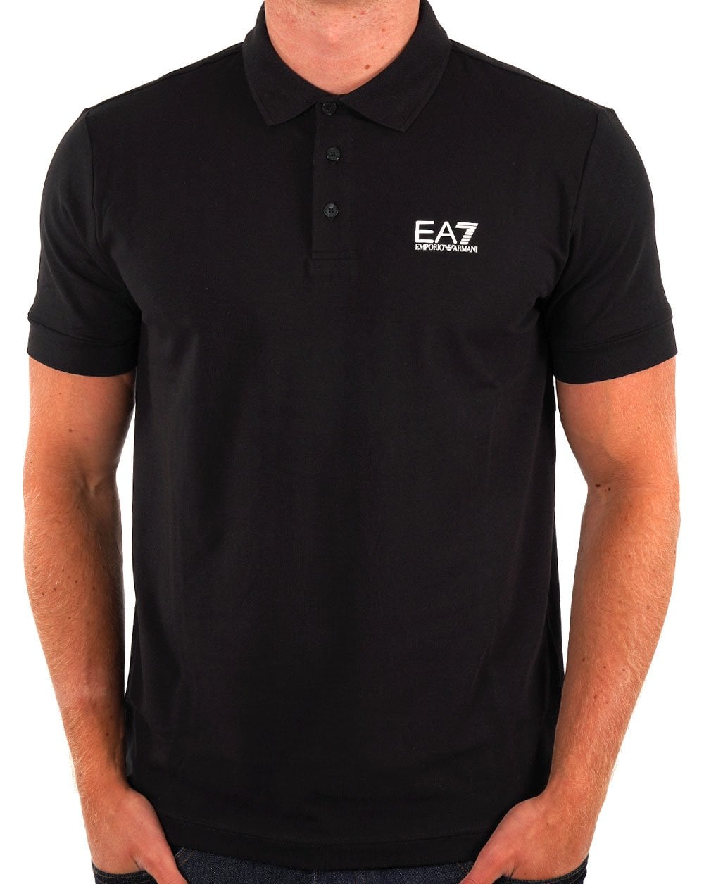 EA7 Emporio Armani Poloshirt Schwarz/Weiß