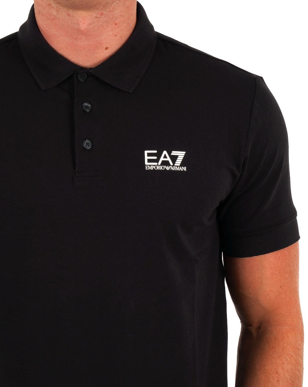 EA7 Emporio Armani Poloshirt Schwarz/Weiß