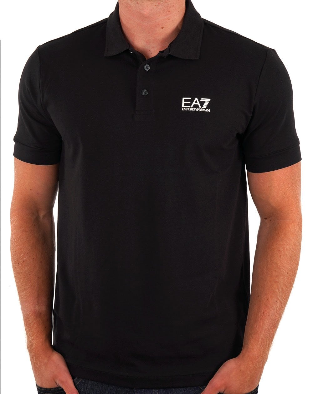 EA7 Emporio Armani Poloshirt Schwarz/Weiß