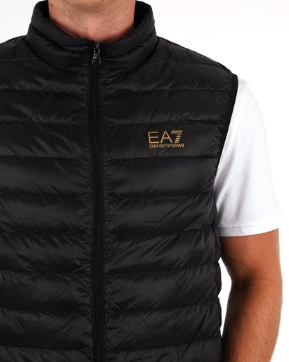 EA7 Emporio Armani Daunenweste Schwarz/Gold