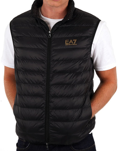EA7 Emporio Armani Daunenweste Schwarz/Gold