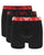 Emporio Armani 3 Pack Boxer Shorts Black/Black/Red